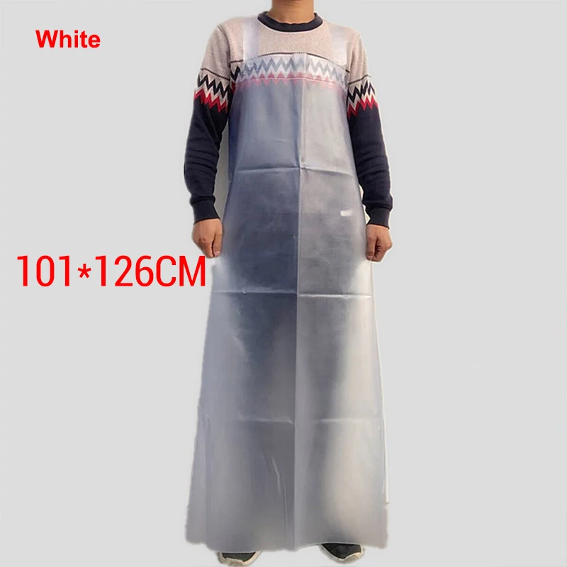 White101x126 Водонепроницаемый Фартук износостойкий маслостойкий утолщенный рабочие фартуки Анти-кислотные и щелочи промышленный камень Заводская защитная одежда - Цвет: White101x126