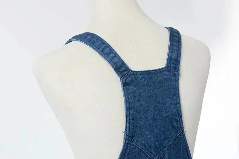 На подтяжках платье из джинсовой ткани сарафан Для женщин ремень Bodycon Джинсы для