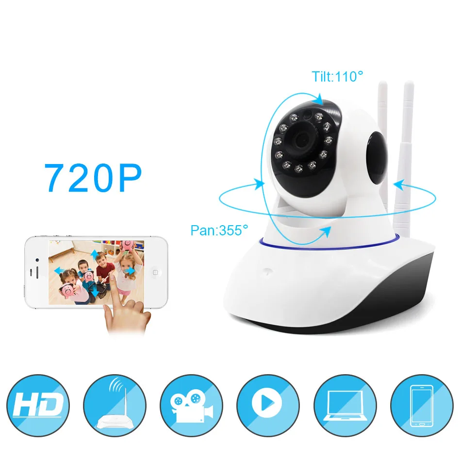 720 P ip-камера Yoosee Беспроводная Onvif домашняя охранная сеть PTZ видеонаблюдения Wifi