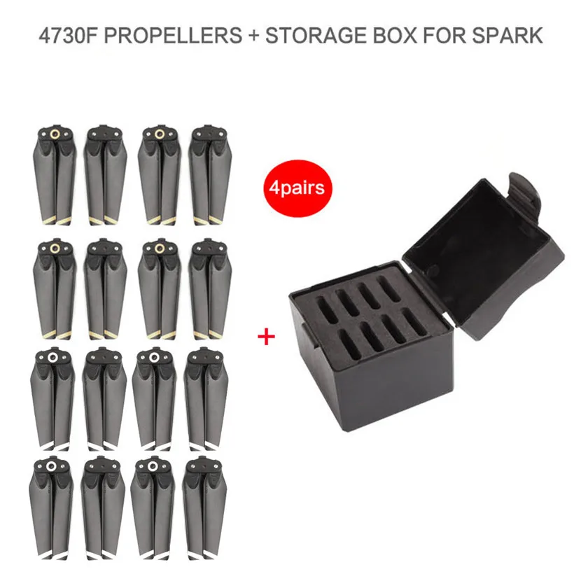4Pair 4730F Proprllers+Hard Portable Carry Case Waterproof Storage For DJI SPARK drop shipping 0626 | Электроника