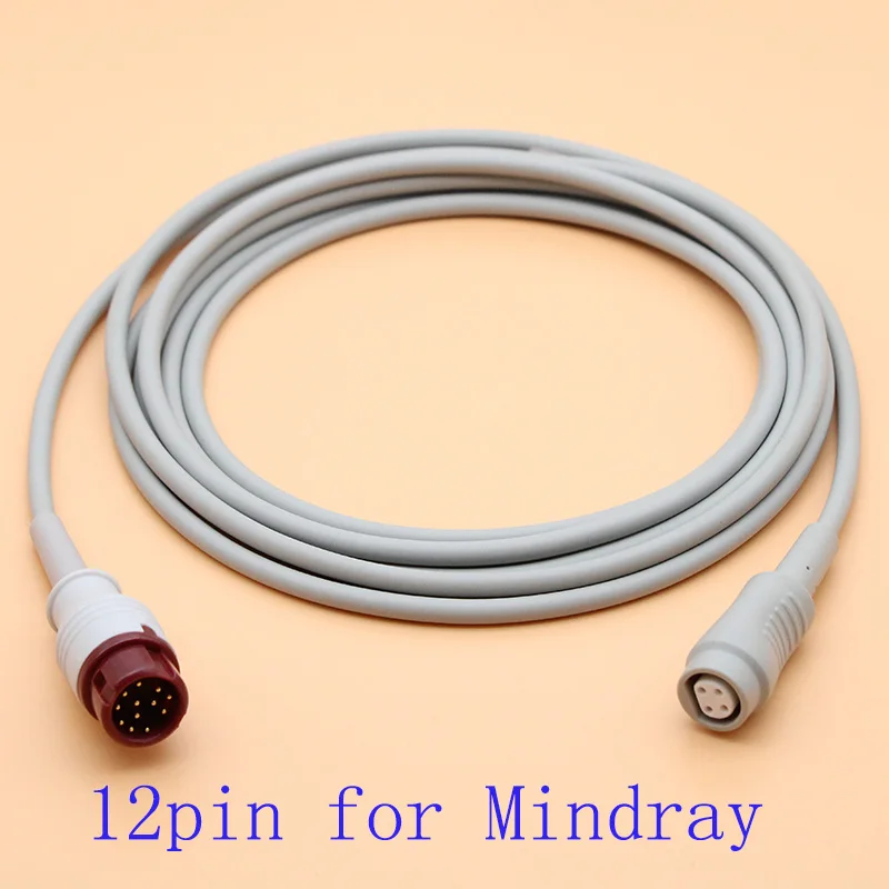متوافق Mindray رصد ، IBP استشعار كبل متعدد الثقوب و محول الضغط ، 12Pin إلى 4Pin IBP كابل محول.