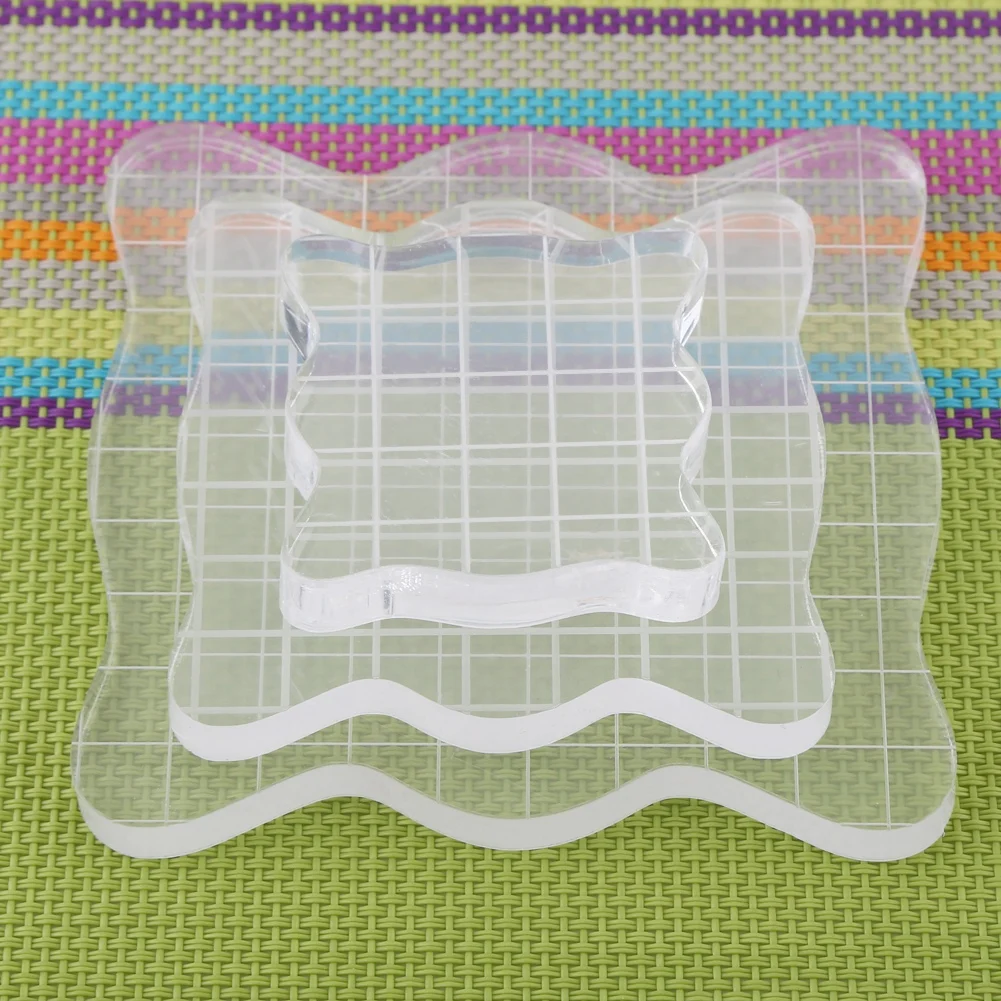 Transparent Clear Acrylic Block Pad for Scrapbooking Color Stamping Process Essential Tools | Дом и сад