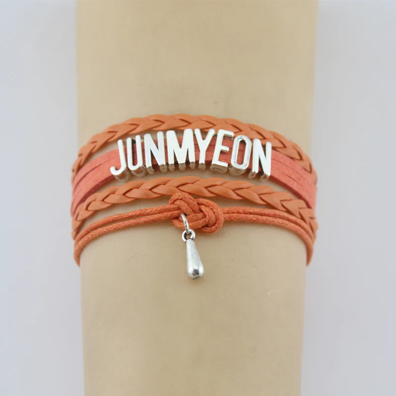 Бесконечность любовь Junmyeon браслет воды талисман &quotкапельки&quot ручной работы