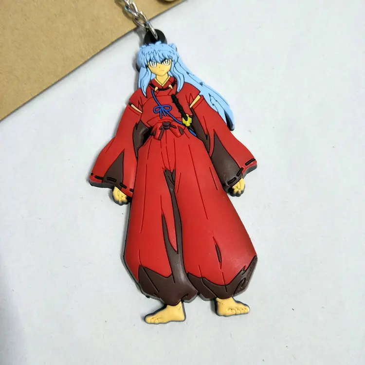 1 шт. от 6 до 8 см Inuyasha Аниме-брелок для ключей ПВХ фигурка брелок милые игрушки
