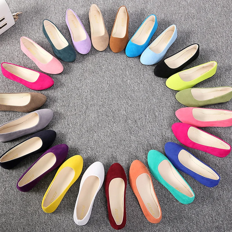 Plus Size 35-42 Women Shoes Candy Color Slip On Flats Boat Black Loafers Cheap Shallow Ladies Woman Ballet | Обувь