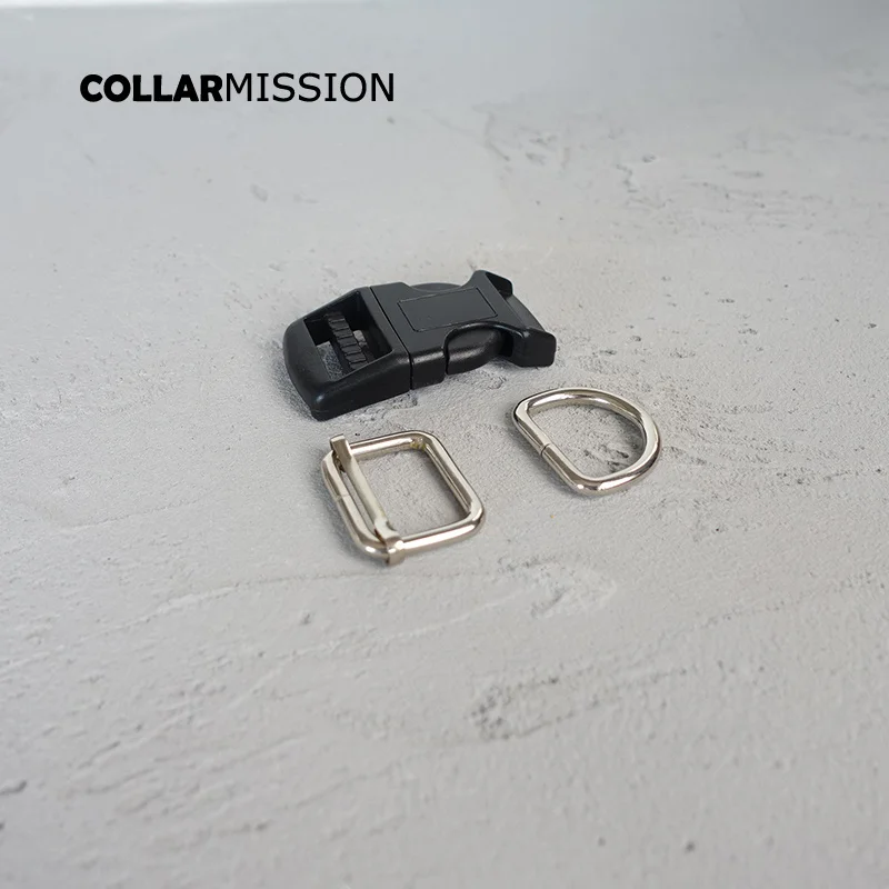 

10sets/lot (release buckle+metal adjust buckle+D ring/set) metal button 25mm sewing adjustable Buckle diy dog Collar parts