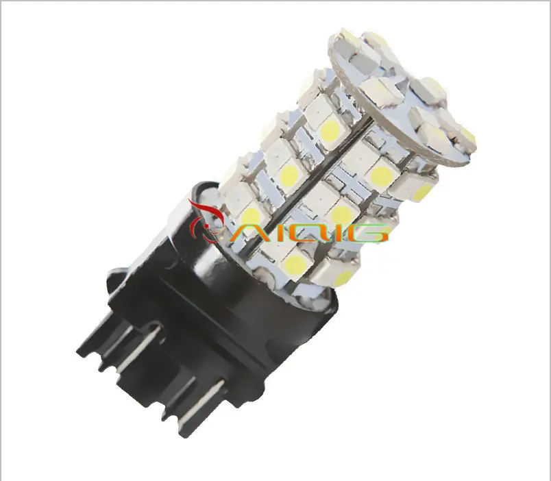 3157 switchback 60 SMD Белая Янтарная Светодиодная лампа заднего сигнала p27/7 Вт