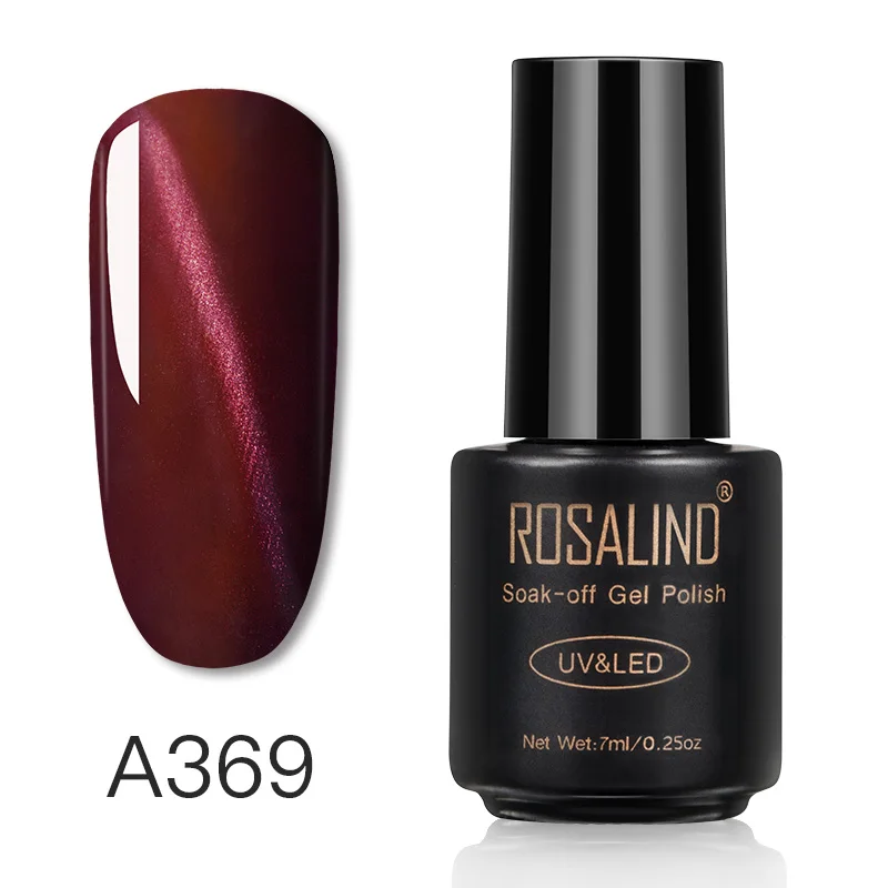 A369 ROSALIND Гель-лак для ногтей 7 мл серия "кошачий глаз" Гель-лак для ногтей маникюр полуперманентный впитывающий УФ-лампы Гель-лак - Цвет: A369