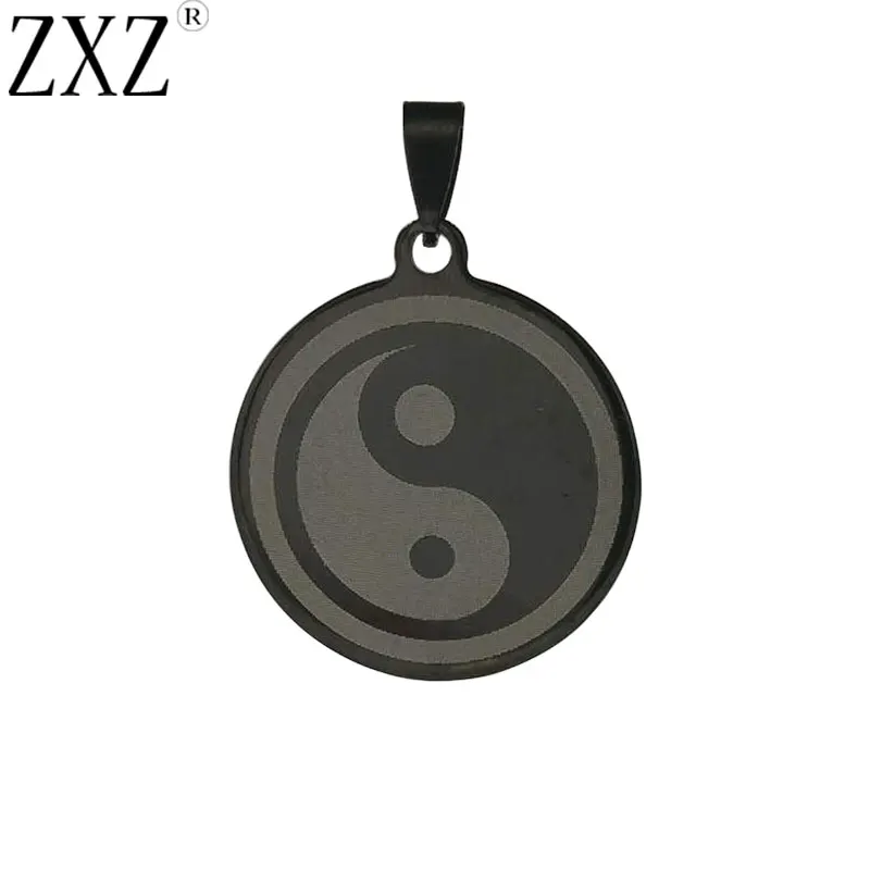 ZXZ модная Высококачественная круглая подвеска Багуа из нержавеющей стали Tai Chi Yin