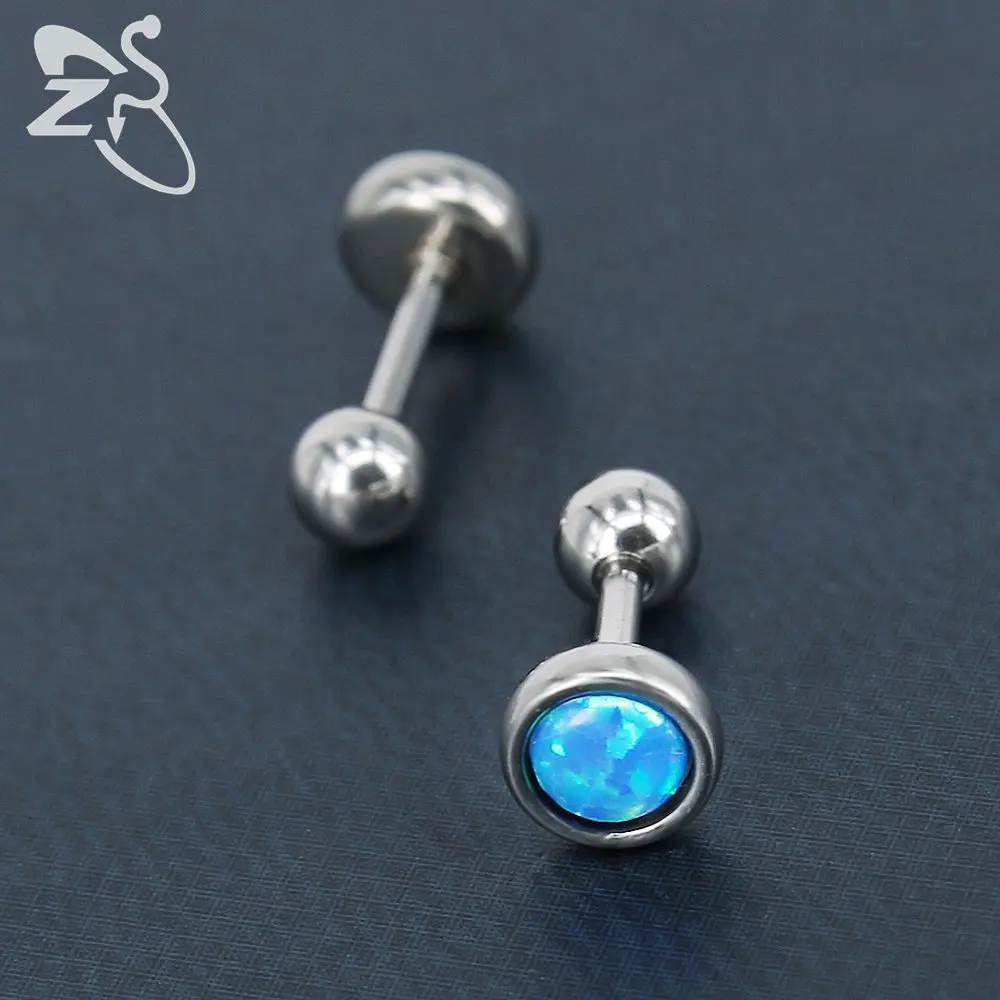 Модные серьги гвоздики с опалом Brinco 316 хирургические стальные Ушные Шпильки для