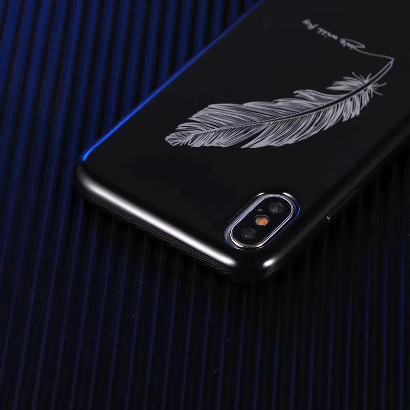 Модный тренд перо Желая бутылка Король Королева чехол для телефона iphone 7 8 6 S плюс X