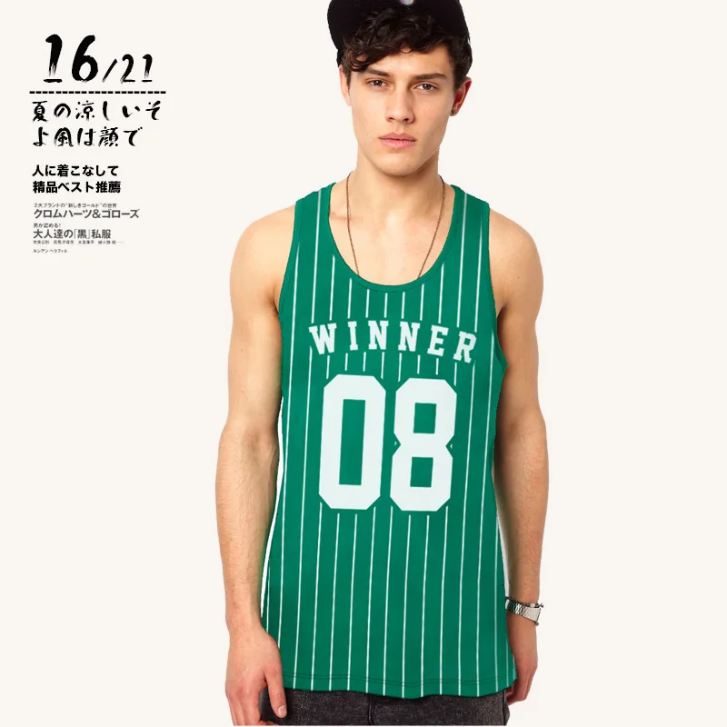 Мужской жилет из хлопка с принтом без рукавов|t-shirt sleeveless|fashion tank top mentank men |