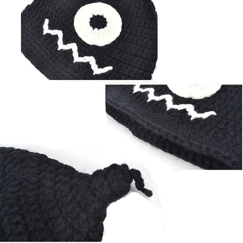 Зимние теплые забавные вечерние шапочки бини Chapeau Gorros De Lana с большими глазами рот