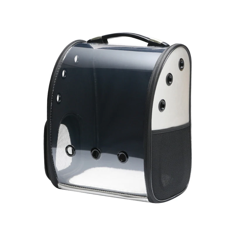 Silver Petshy Pet Puppy Cat Carrier Рюкзак прозрачный дышащий Котенок Сумки на открытом воздухе путешествия Туризм маленькие собаки животное переноска клетка - Цвет: Silver