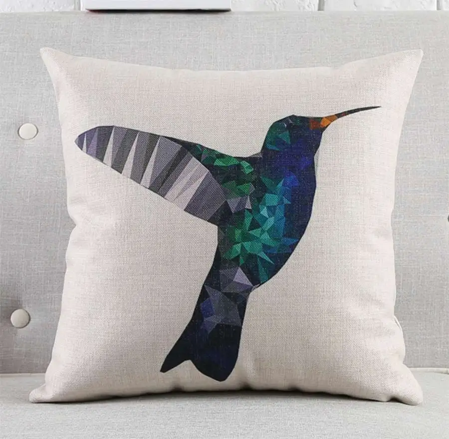 Бесплатная доставка! Геометрические Животные птица квадратная диванная