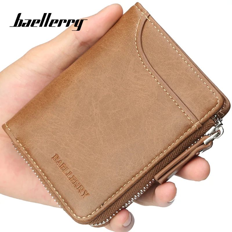 Бренд Baellerry, Короткий Мужской кошелек, мягкий кошелек из искусственной кожи, многофункциональный мужской кошелек, высокое качество, мужские кошельки, кошелек с отделением для монет