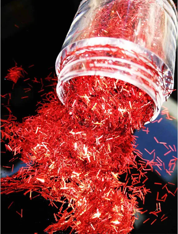 Горячая 1jar 0,2*3 мм Голографическая мишура для ногтей в полоску с коротким стержнем формы блеск для украшения ногтей# PLA04-3
