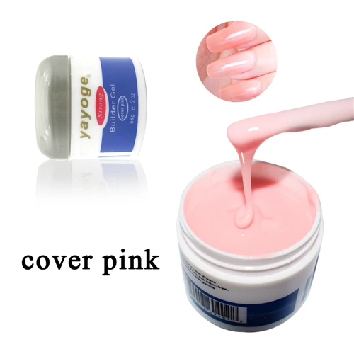 cover pink YAYOGE строительный гель для наращивания ногтей, толстый твердый Желейный строительный акриловый полигелевый удлиняющий гелевый Чехол, розовый Камуфляжный цвет, дизайн ногтей - Цвет: cover pink