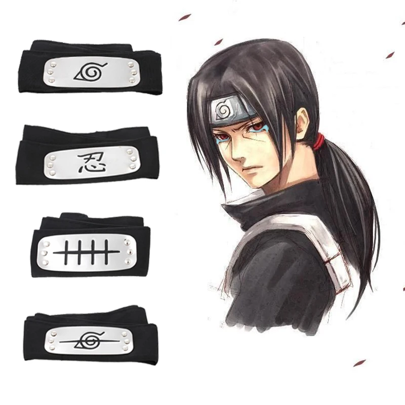 10 видов стилей Аниме повязка Naruto Косплэй лоб с рисунком Косплей костюм Akatsuki