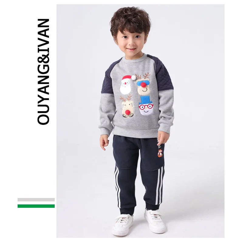 Buy1 Get1 бесплатная доставка Красный флисовый свитер для мальчиков детская