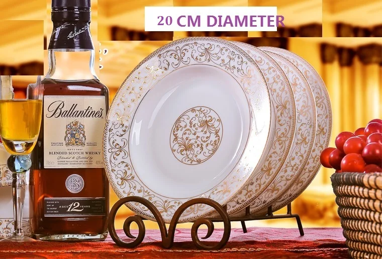 Бесплатная доставка роскошные европейские тарелки для посуды керамические