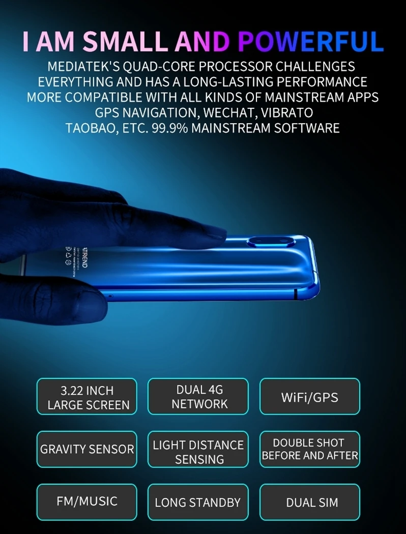 Satrend S11 Мини смартфон 3,2" Dual 4G LTE MTK6739 четырехъядерный 2 ГБ+ 16 Гб gps ультра тонкий телефон маленький Android мобильный телефон
