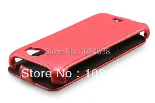 Natural Leather Case Cover Heat Setting Smooth for Fly IQ4411 Energie 2 Red |