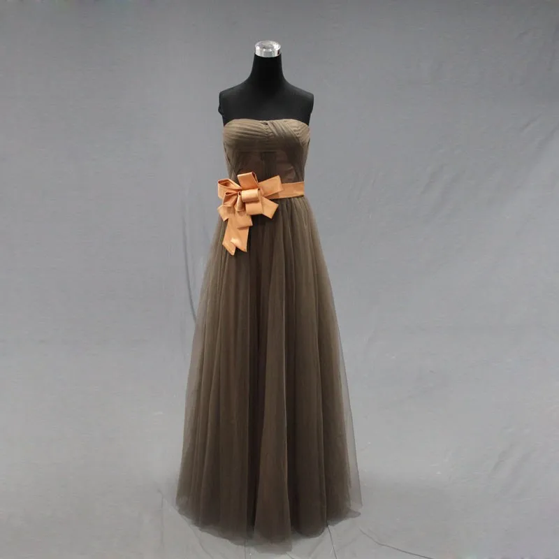 Berydress Элегантный Тюль Партии Dress Длина Пола Без Бретелек Рукавов Пром Dress|prom