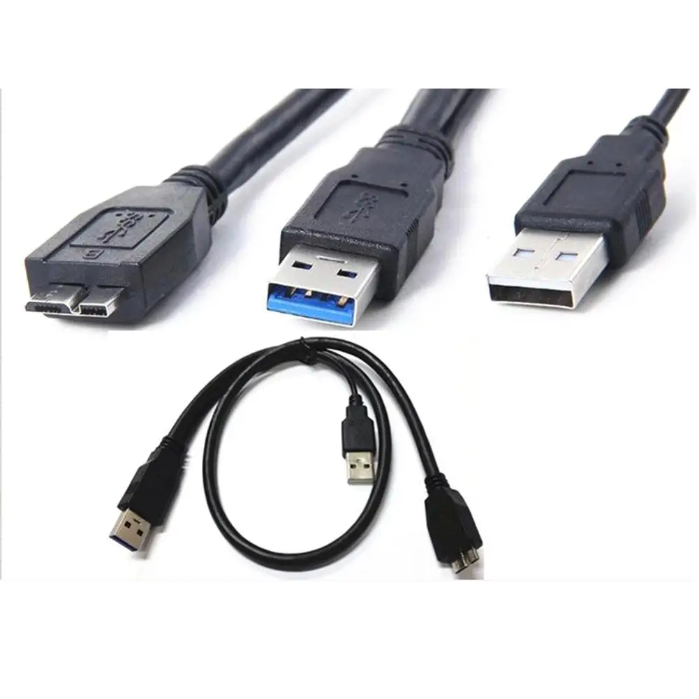 Кабель USB 3 0 для мобильного жесткого диска кабель AM папа Micro B двойная головка I Type 5