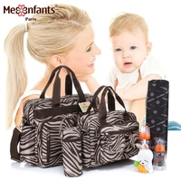 mesenfants 5 pcsset print baby nappy bags large capacity multifunction diaper bag mother maternity handbag baby stroller bag