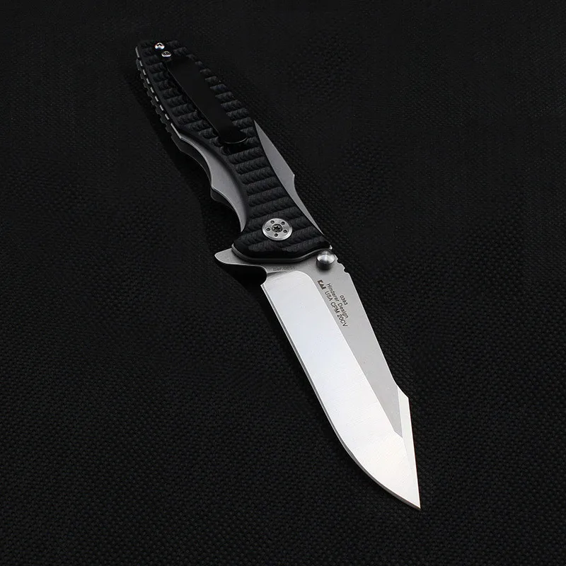 ZT0393 9cr14mov лезвие G10 ручка складной нож шарикоподшипник Флиппер Открытый Отдых Охота выживания утилита EDC нож инструмент подарок - Цвет: black