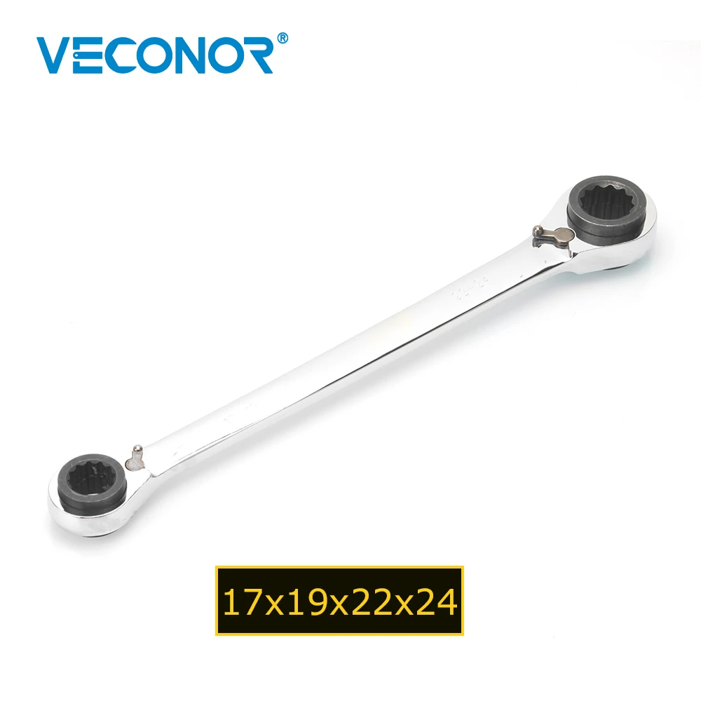 Hrtools профессиональные обратимым 4 в 1 Ключ Трещеточный 72 т гаечный ключ 17x19x22x24 мм |