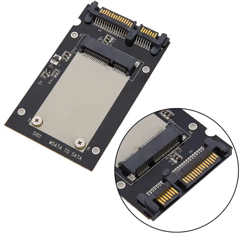 Новый 50 мм Маленькая плата Msata Ssd до 2 5 дюймов Sata адаптер конвертер для Windows2000/Xp/7/8/10