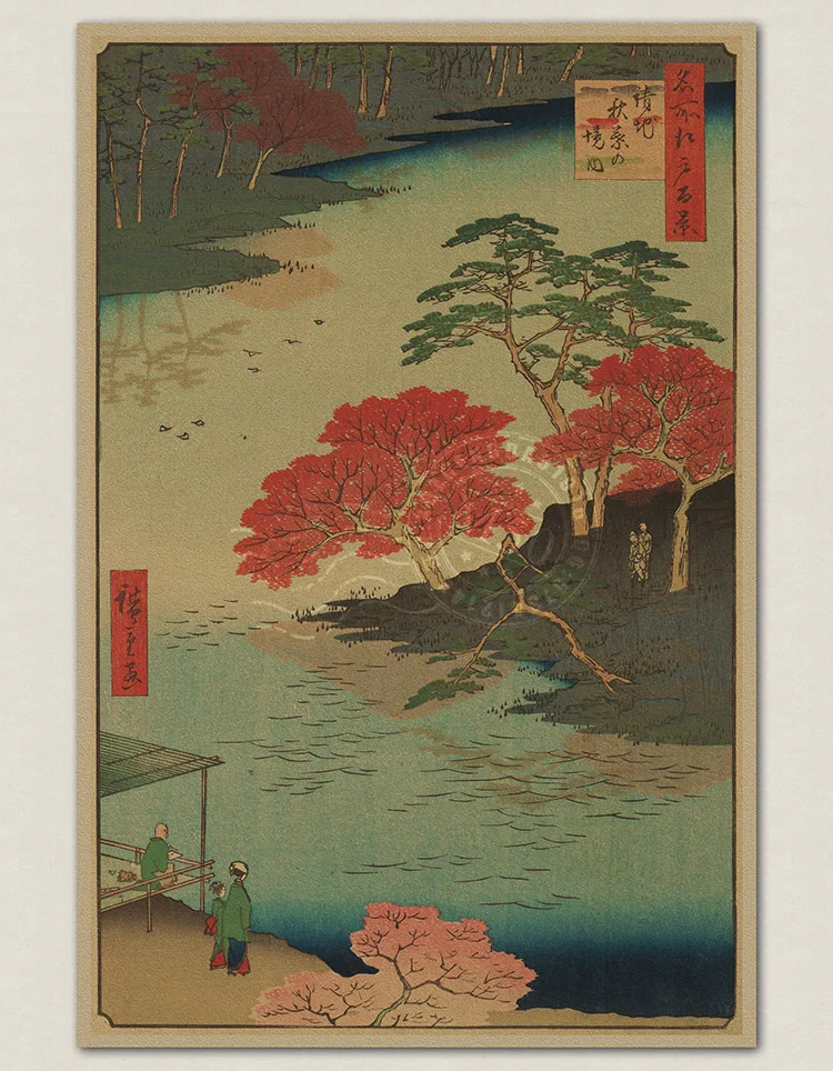 Винтажная бумага Ретро аниме плакат-японский ukiyoe-Плакаты Плакат/винтажная домашняя Наклейка Декор