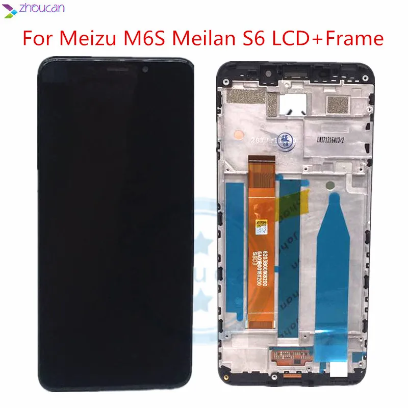 New Black 5.7&quot LCD Meizu M6s Display Replacement + Touch Screen Digitizer Meilan S6 Phone Case +Tool | Мобильные телефоны и
