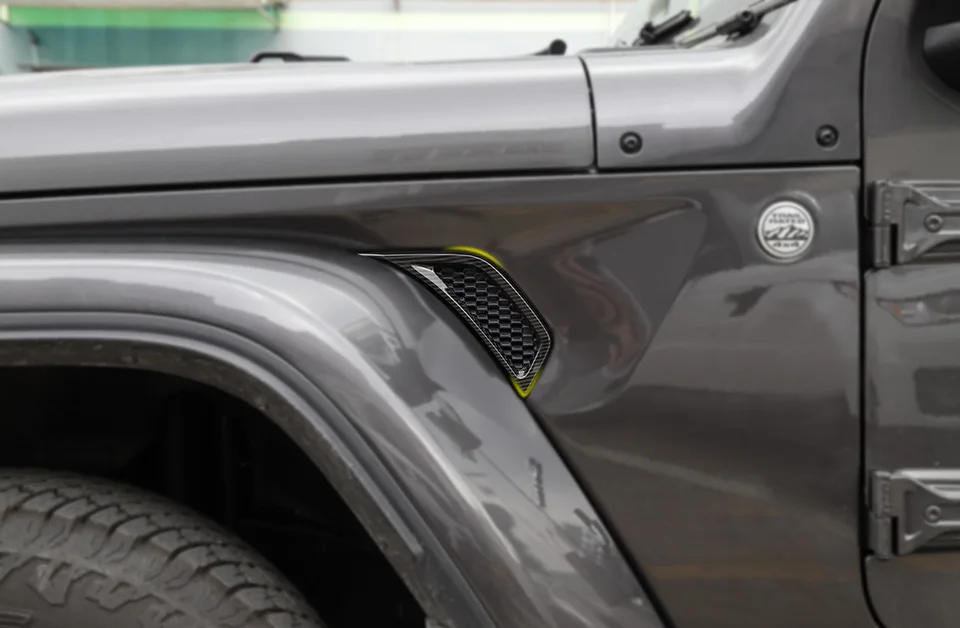 SHINEKA автомобильные наклейки s для jeep wrangler jl листовая пластина на входе воздуха украшения ABS наклейки для jeep wrangler jl аксессуары