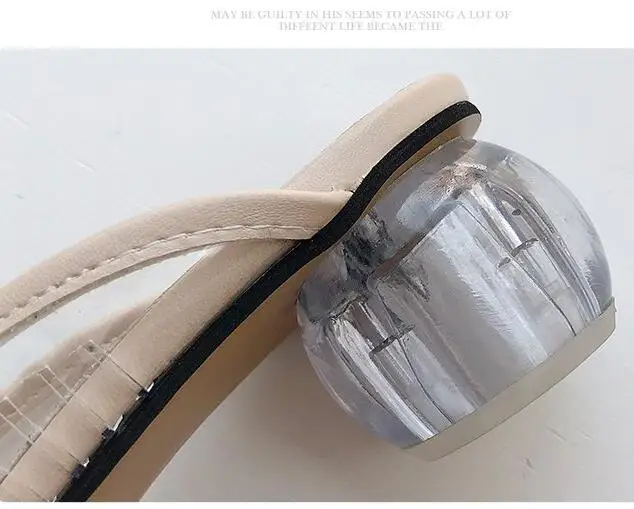 XGRAVITY Прозрачный каблук летняя обувь на каблуках Необычные дизайн Босоножки