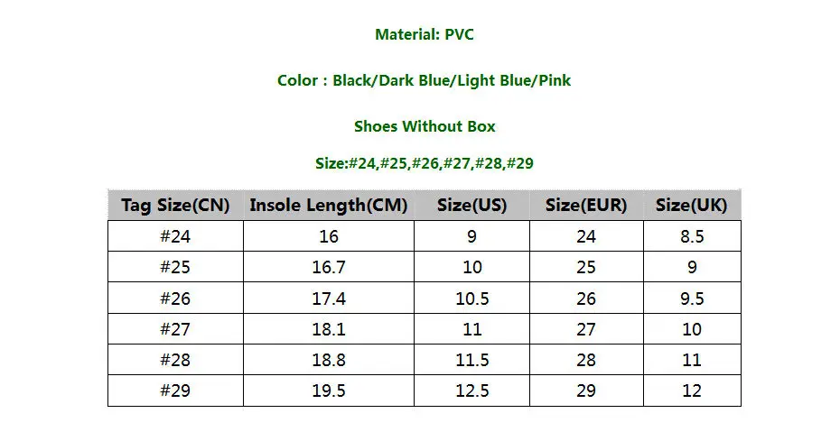 1 пара детские сандалии с закрытым носком из ПВХ | Мать и ребенок