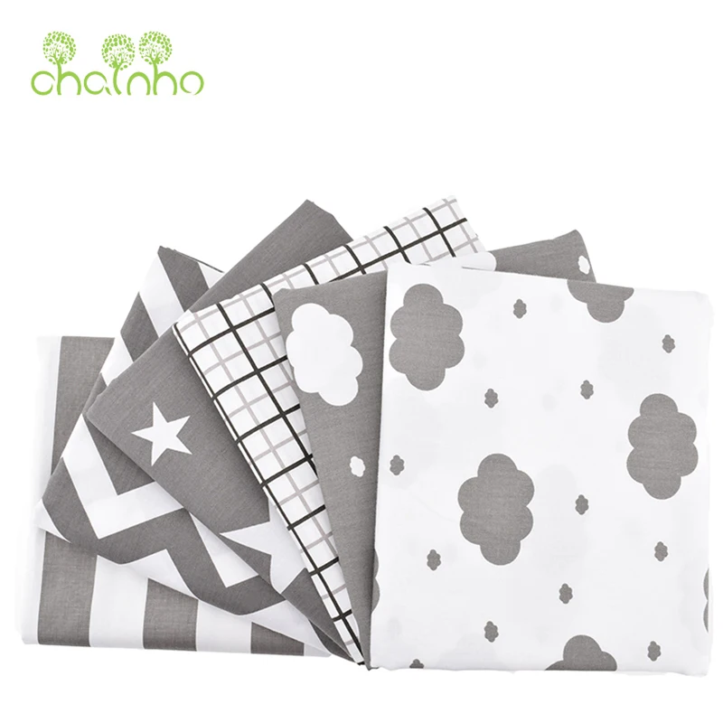 Хлопчатобумажная ткань с принтом облаков и звезд саржевая Ткань для шитья