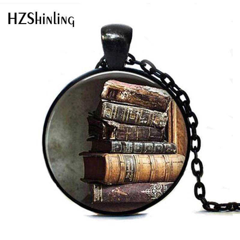 Новая мода стека античных книг ожерелье с подвеской в виде старинного переплёта