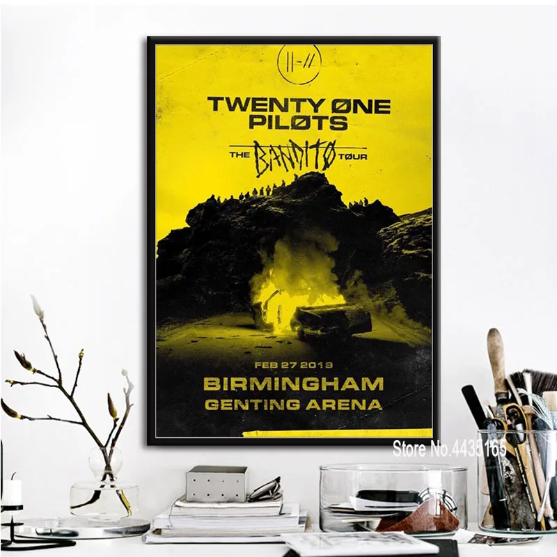 Светло-серый Twenty One Pilots плакат комбинезон Рок Музыкальная Группа плакаты и принты Холст Живопись стены Искусство картина для гостиной домашний декор - Цвет: Светло-серый