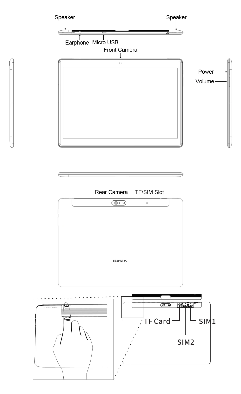 Бесплатно IBOPAIDA Air MT6797 X20 10 ядерный Android Планшеты 4 ГБ ОЗУ 64 Гб ПЗУ 10," 2560x1600 дисплей две sim-карты 4G Телефонный звонок планшет