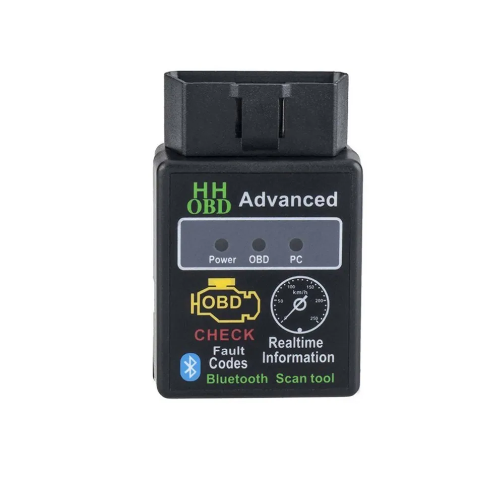 Автомобильный диагностический сканер HH OBD улучшенный ELM327 с Bluetooth V2.1 для