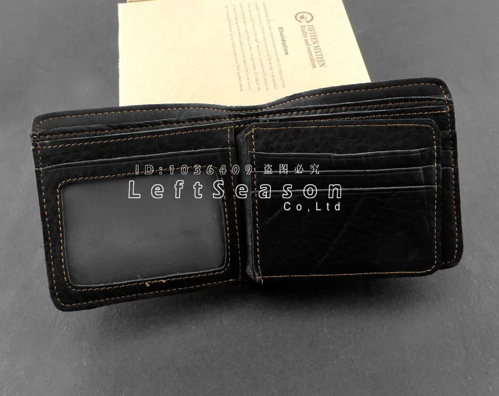 Базовый простой Байкерский мужской кошелек из мягкой кожи двойного сложения с