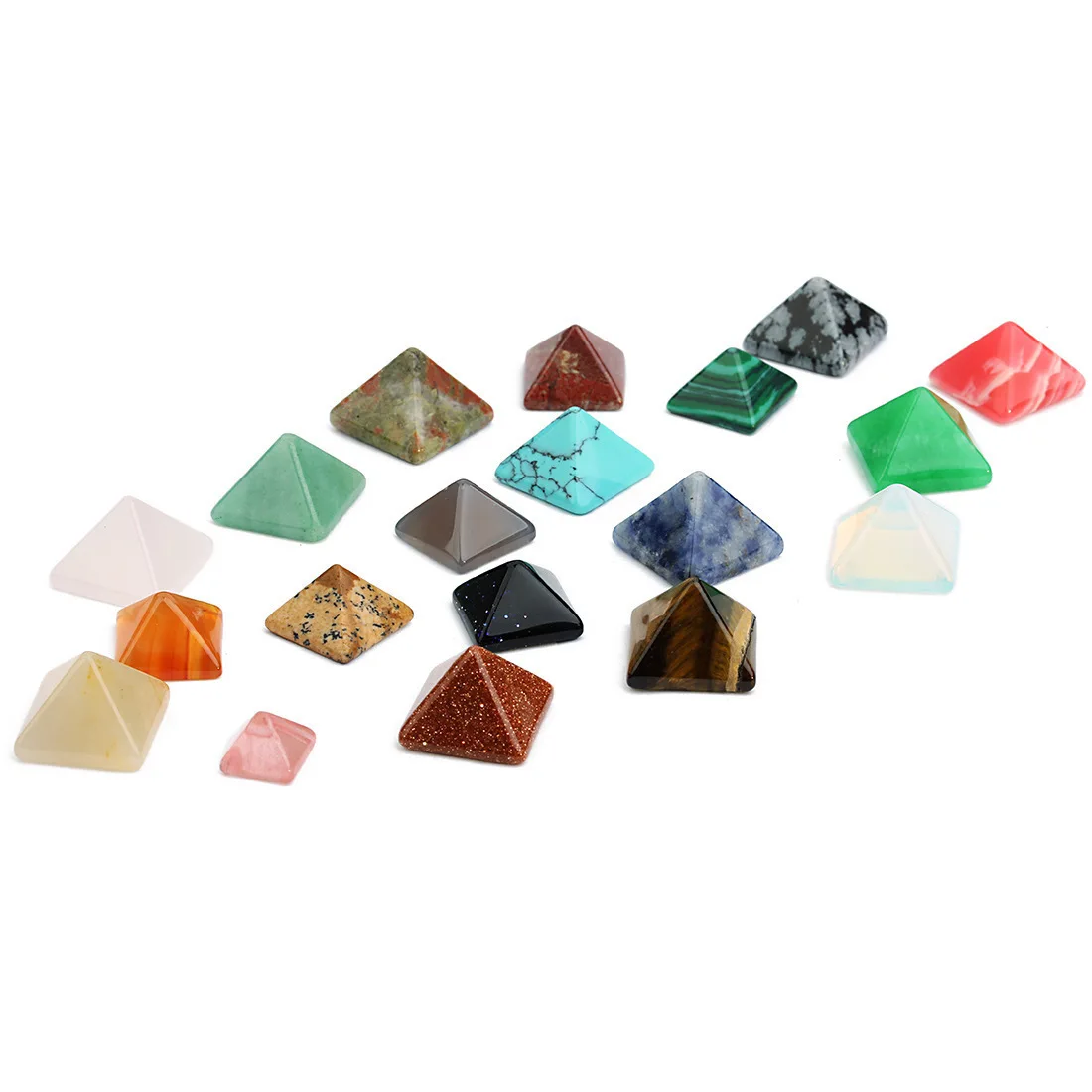 LA MIU 7 шт./лот 14 мм reiki из кварца Piramide целебные каменные кристаллы Wicca натуральные