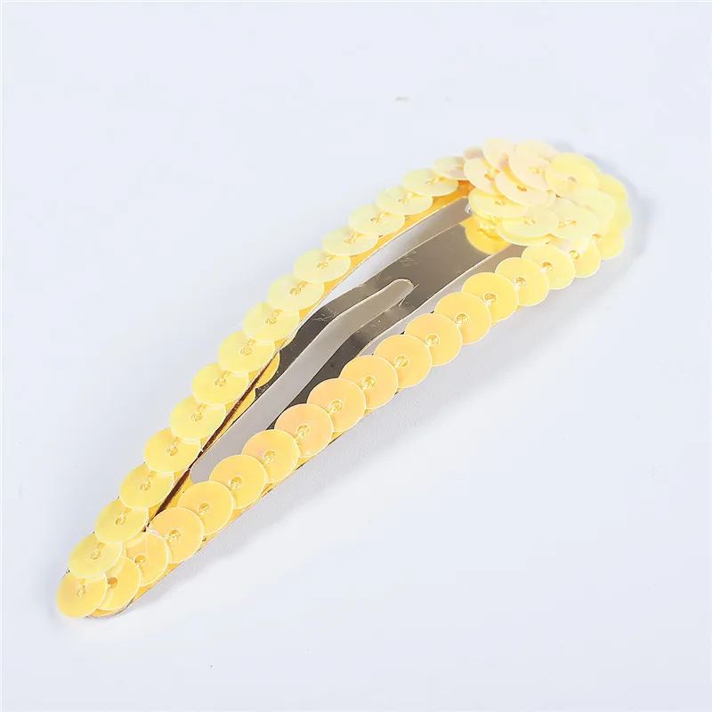 Lemon Yellow Новые блестящие заколки для волос, заколки для волос для детей, Детский зажим для волос, заколки для волос для маленьких девочек, аксессуары для волос, милые металлические заколки - Цвет: Lemon Yellow