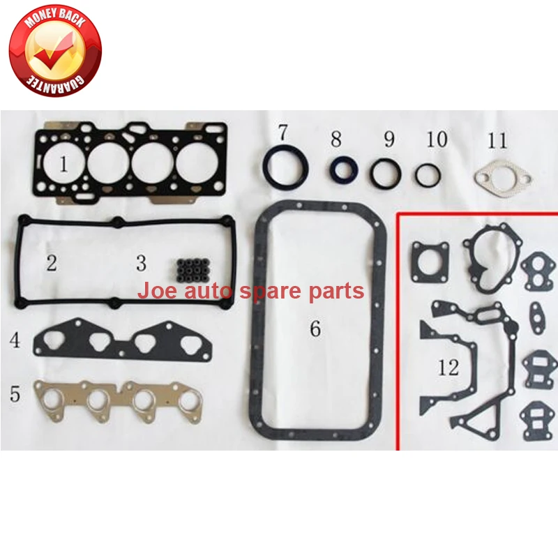 Полный комплект прокладок двигателя G4HG для Hyundai SANTRO XING ATOS PRIME GETZ i10 Kia Picanto 1086cc 1.1L