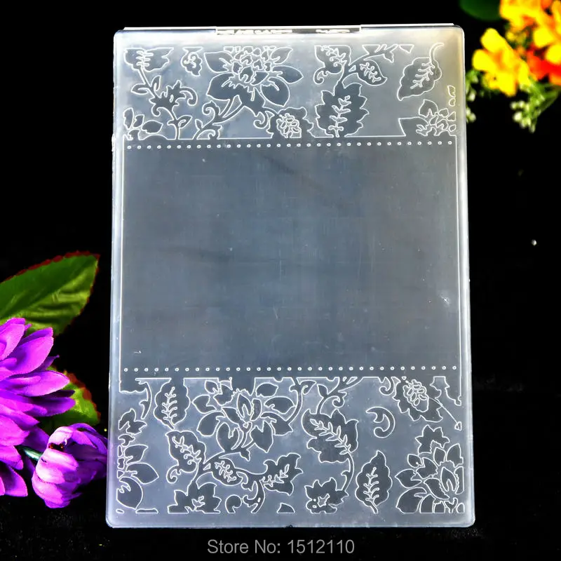 Листья цветы Пластик тиснение папка для альбом скрапбукинга &quotсделай сам&quot