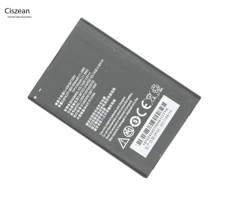 Ciszean 1x Li3830T43P4h835750 3000 мАч 11.4Wh Мобильная запасная батарея для сотового телефона ZTE S291