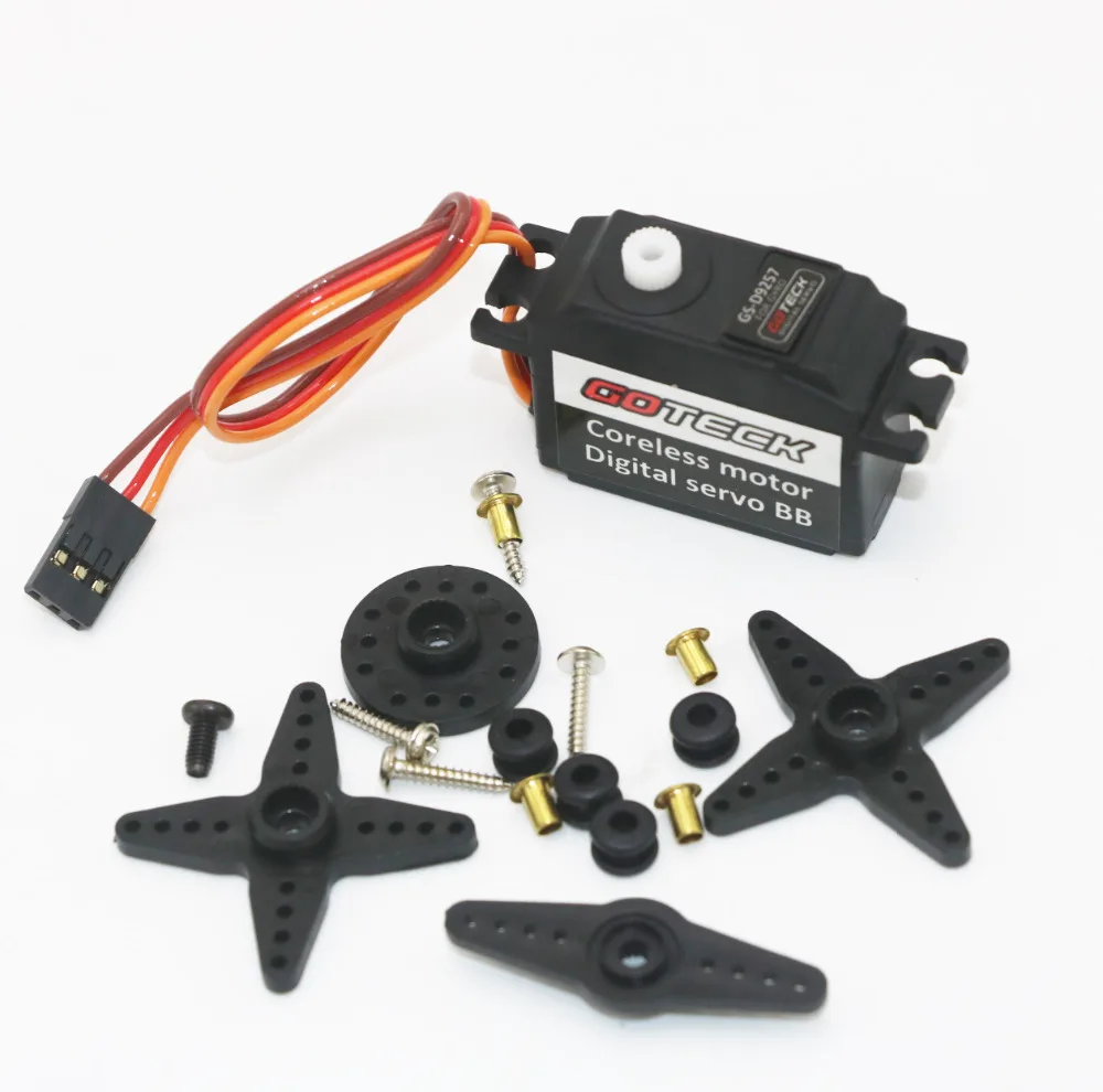 Goteck 9257 25g цифровой задний сервопривод GS-D9257(1250us) пластиковая Шестерня 3,8/кг-см Бессердечный RC сервопривод для RC самолета